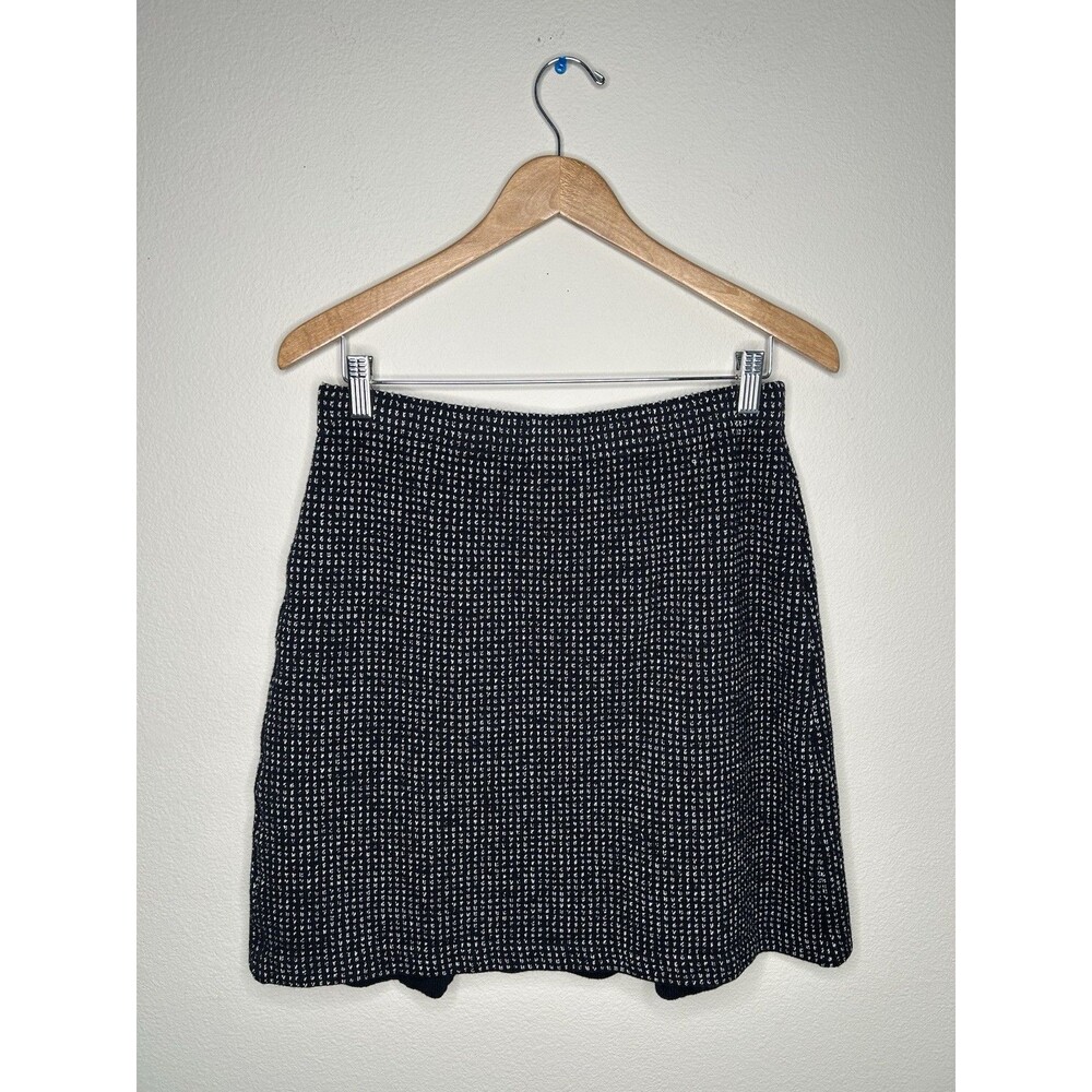St John Collection Marie Gray Monochromatic Pleated Knit Pencil Preppy Skirt 8 - Picture 7 of 9